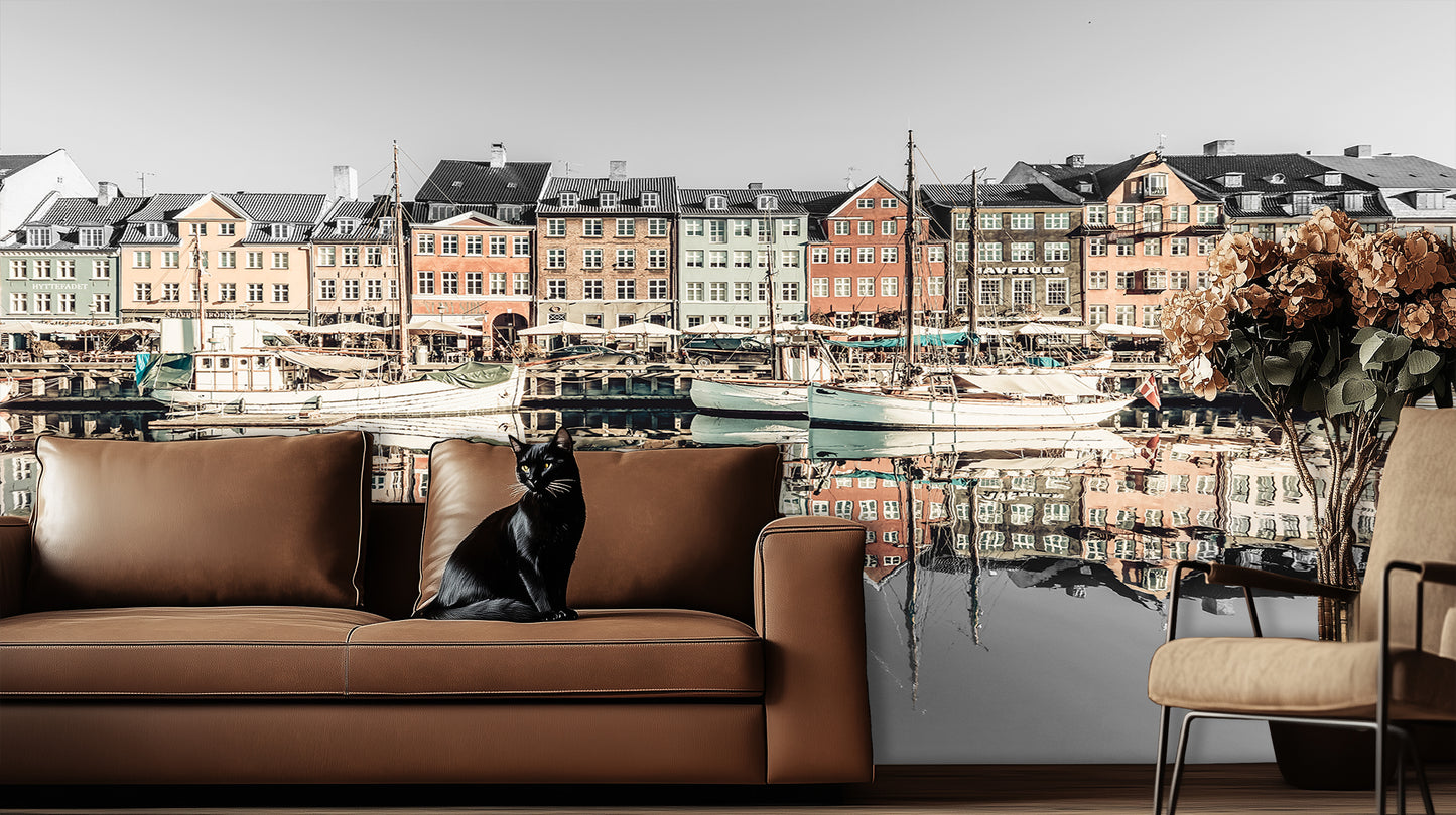 Nyhavn Reflection Harbor wall decor - XWALLX