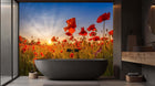 Golden Poppy Sunset yellow wall mural 
