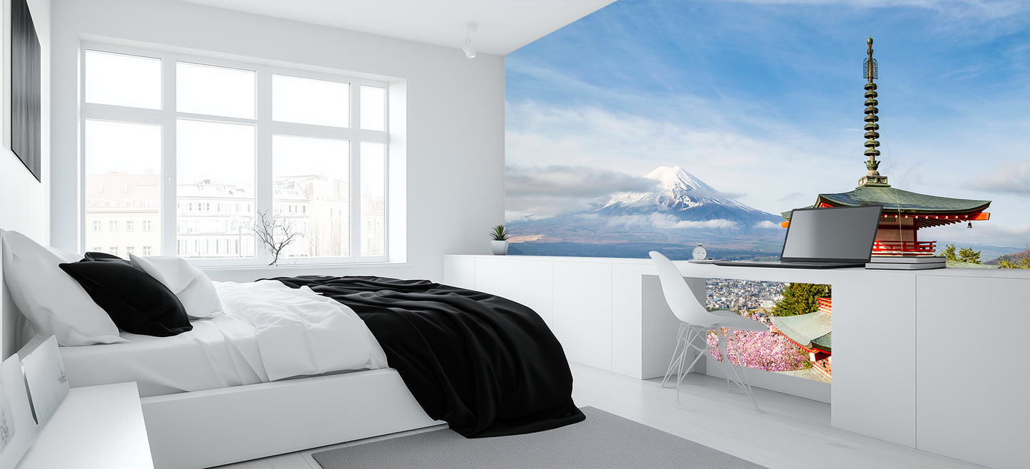 Mount Fuji Pagoda Vista wallpaper mural - XWALLX