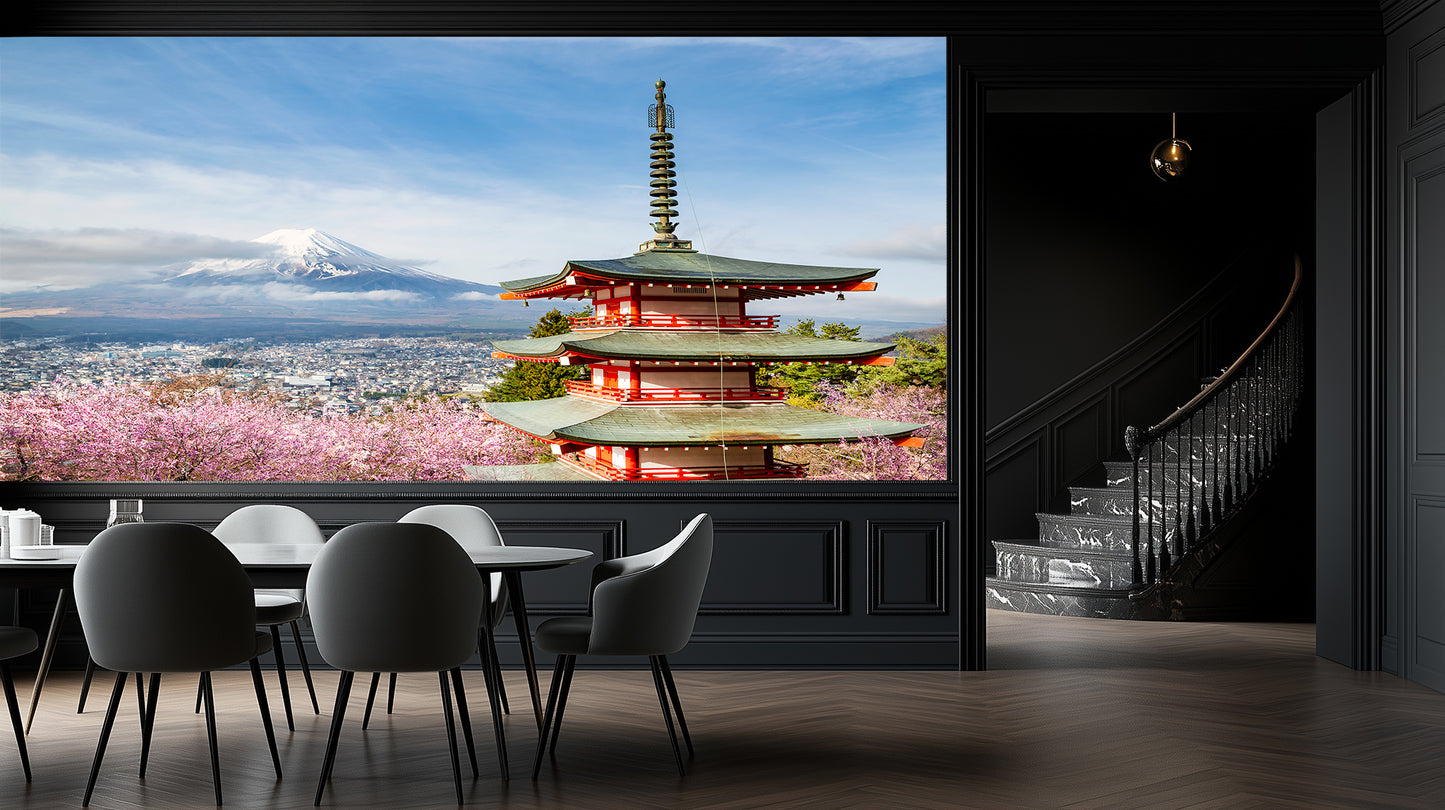 Mount Fuji Pagoda Vista wallpaper - XWALLX