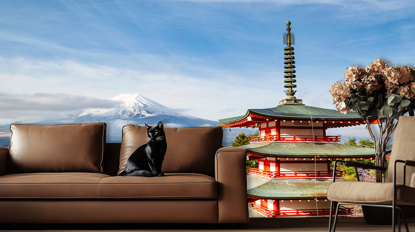 Mount Fuji Pagoda Vista wall decor - XWALLX