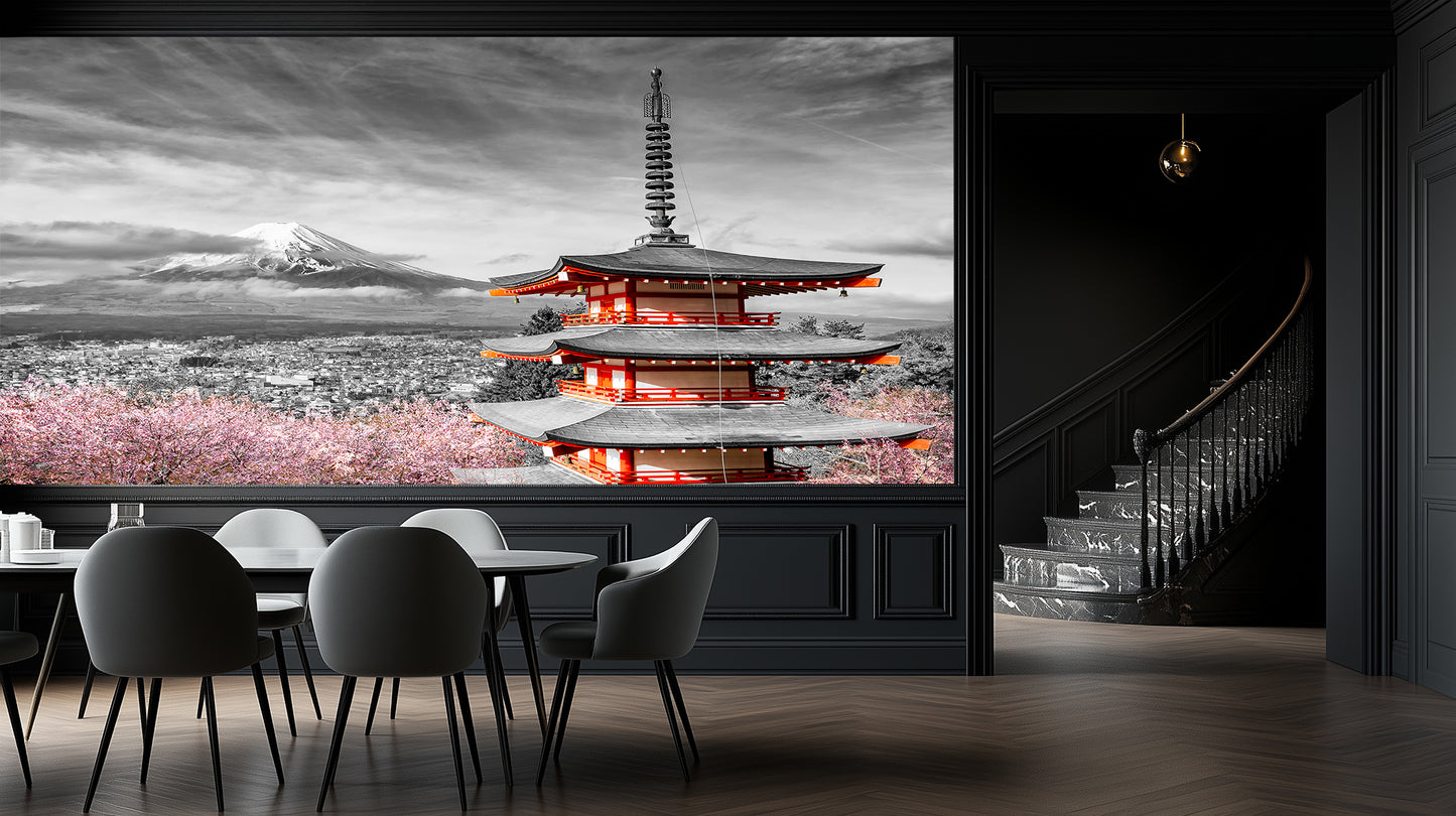 Majestic Mount Fuji Pagoda wallpaper - XWALLX