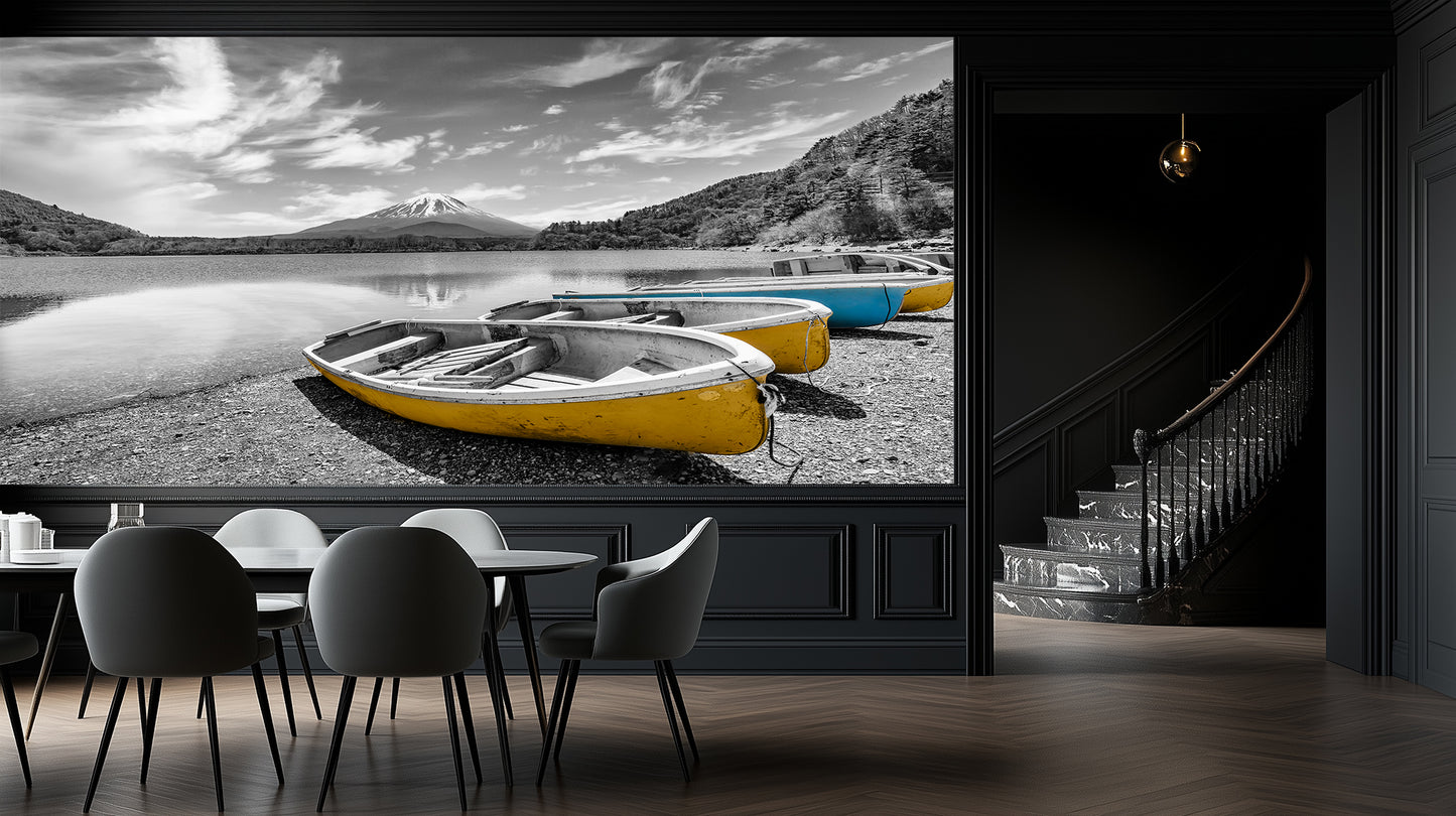 Tranquil Boats by the Lake wallpaper - XWALLX