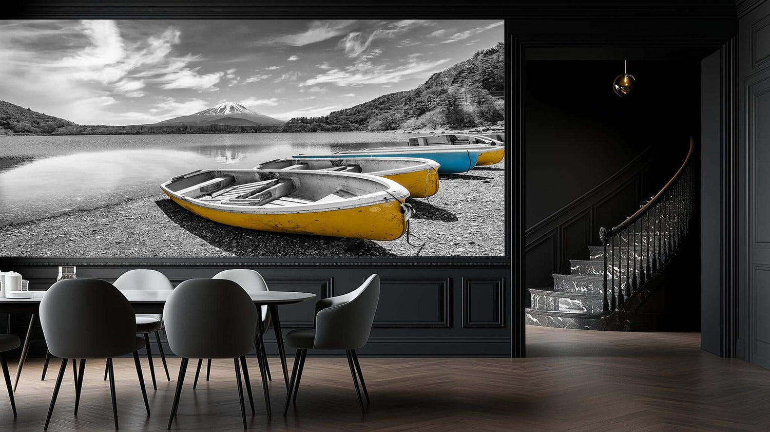 Tranquil Boats by the Lake wallpaper - XWALLX