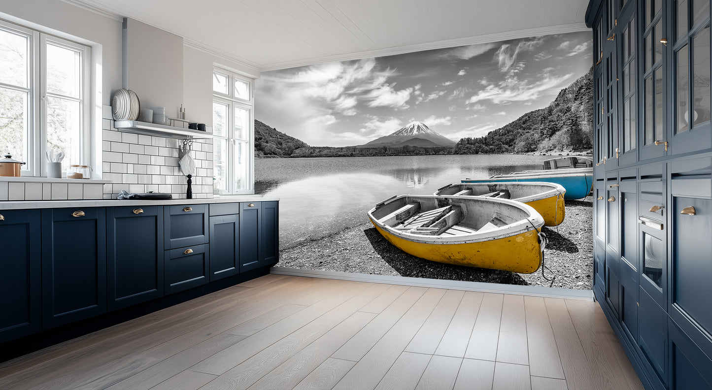 Tranquil Boats by the Lake wall art - XWALLX