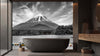 Majestic Fuji Mountain Monochrome Wall Mural