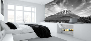 Majestic Fuji Mountain Monochrome wallpaper mural - XWALLX