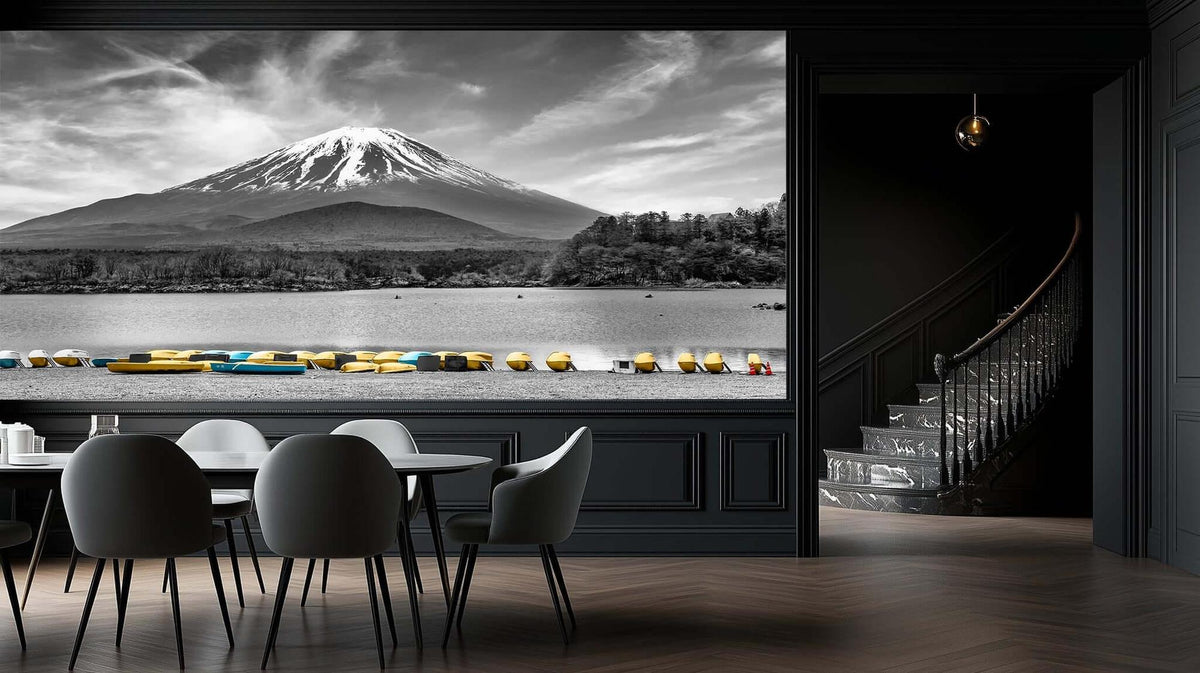 Majestic Fuji Mountain Monochrome wallpaper - XWALLX