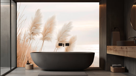 Soft Pampas Grass Wall Mural for Refined Spaces wall mural - XWALLX