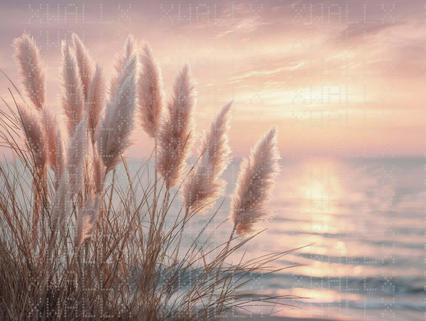 Sakin Pampas Otu Gün Doğumu Duvar Posteri - Sample