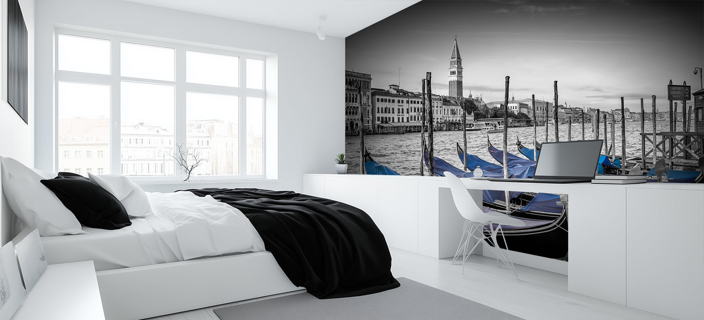 Venice Blue Gondola Artistic wall mural Mural wallpaper mural - XWALLX