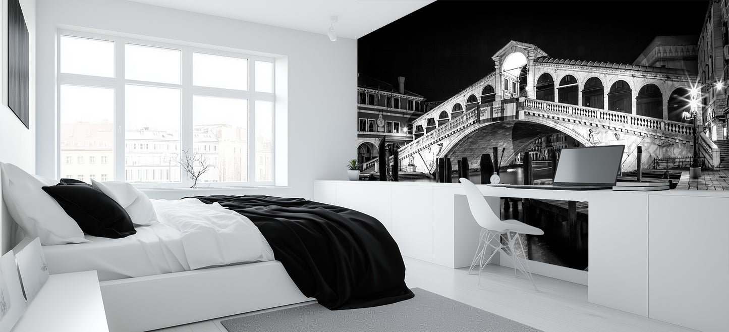 Venice Rialto Night wallpaper mural - XWALLX
