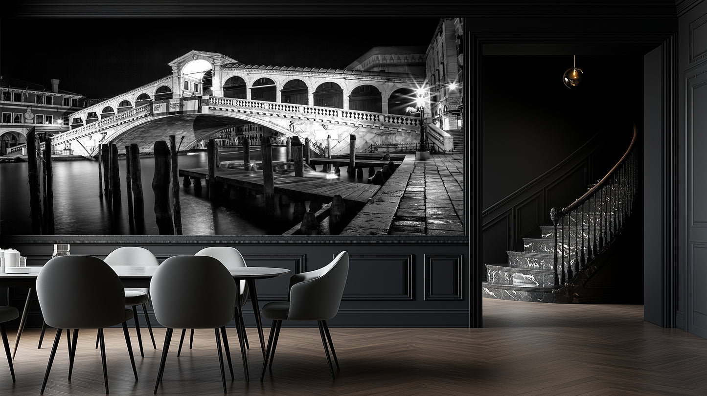 Venice Rialto Night wallpaper - XWALLX