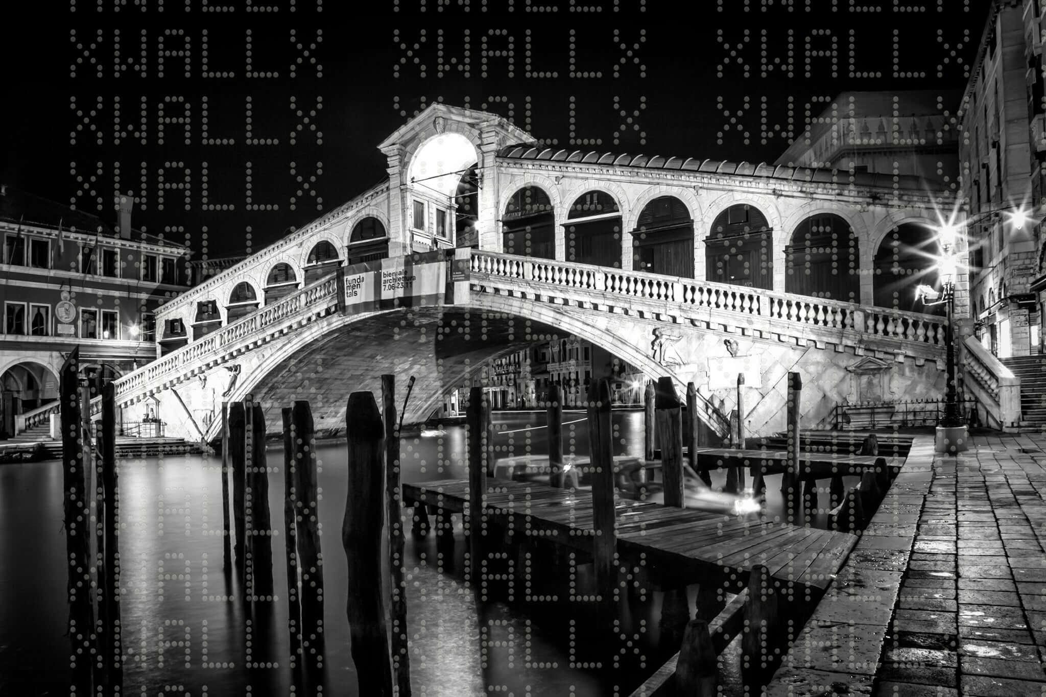Venice Rialto Night Wallpaper Mural