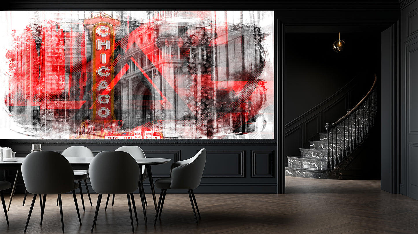 Chicago Neon Grunge wallpaper - XWALLX