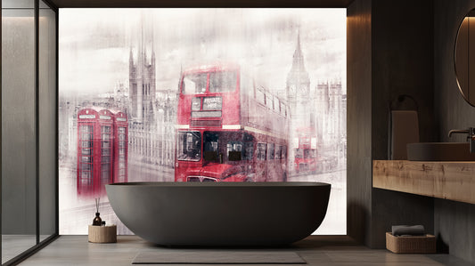 Dreamlike London Red wall mural - XWALLX