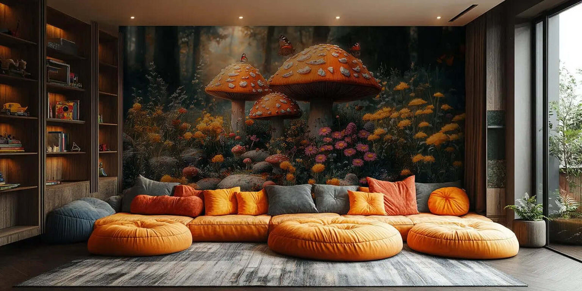 Whimsical Mushroom Forest wallpaper mural - XWALLX