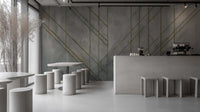 black and white marble gray wallpaper mural with strong monochrome vein contrast