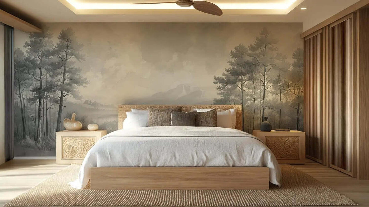 Grayscale wallpaper mural - XWALLX