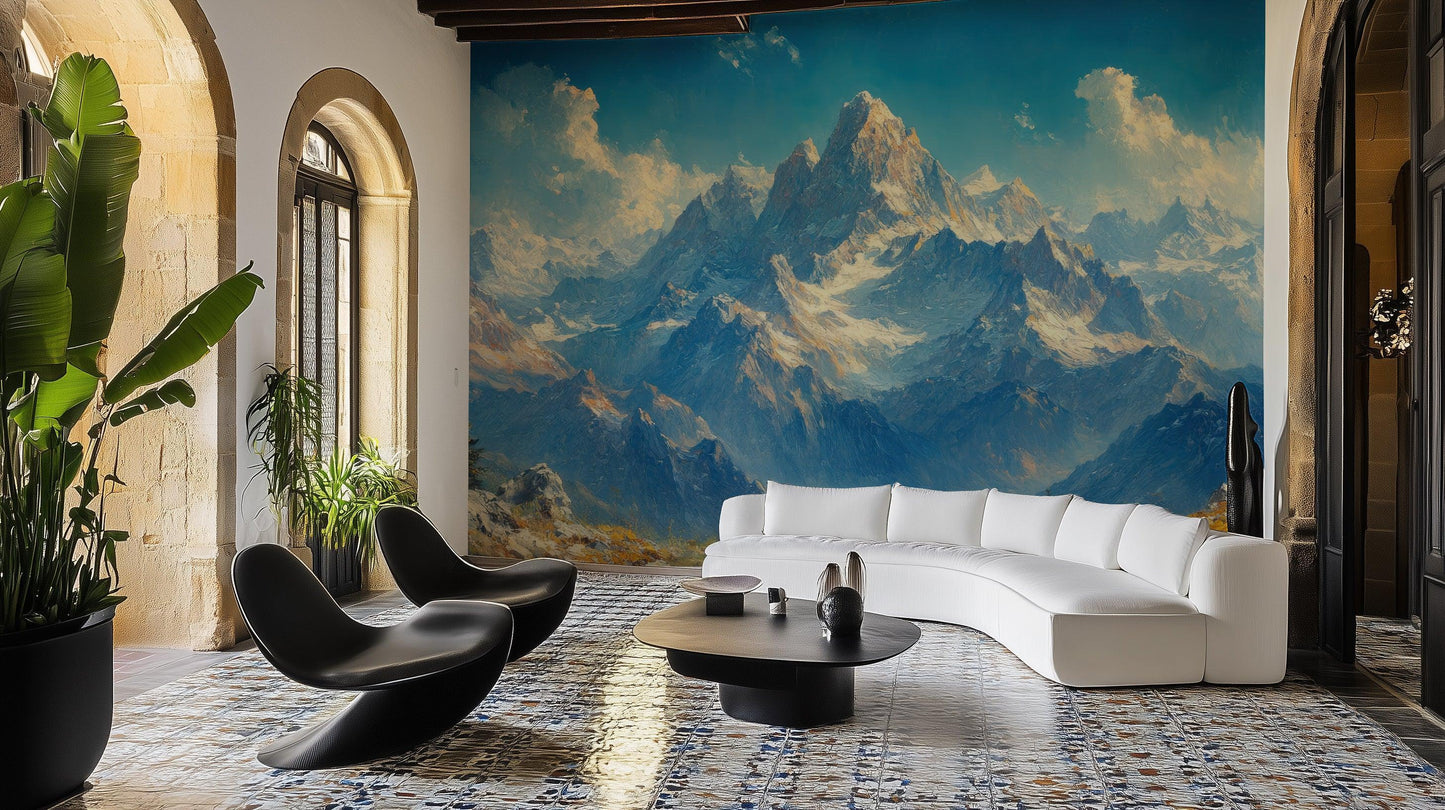 Snow Capped Peaks wall mural - XWALLX