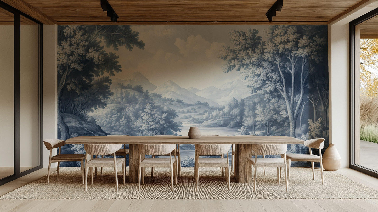 Blue Forest wall mural - XWALLX