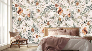 Foraging Squirrels Botanical wall art - XWALLX