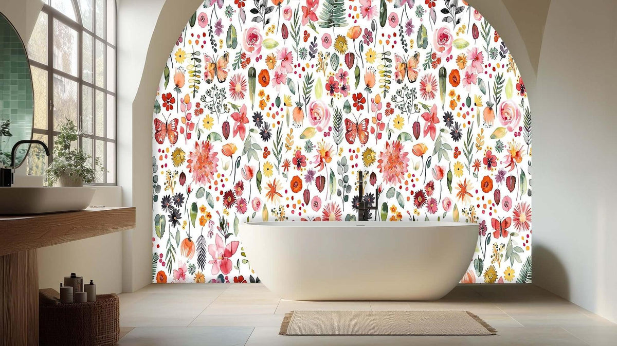 Artistic Floral Bloom wall mural Mural wall mural - XWALLX