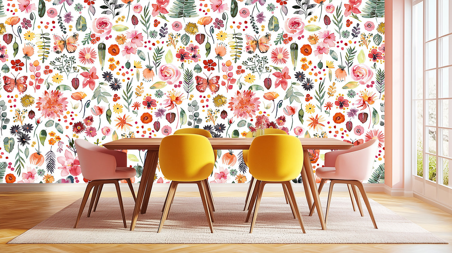 Artistic Floral Bloom wall mural Mural wallpaper mural - XWALLX