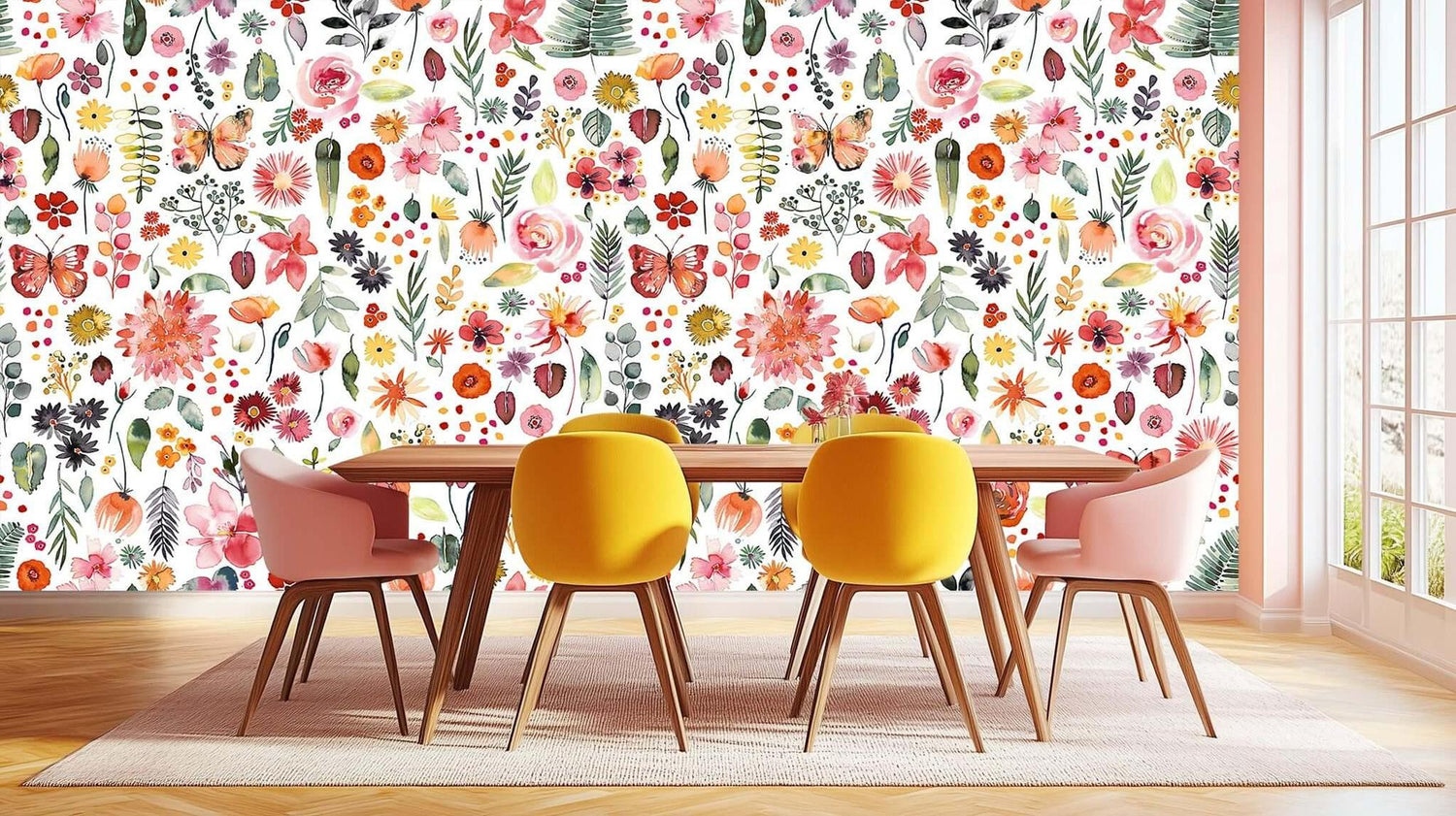 Artistic Floral Bloom wall mural Mural wallpaper mural - XWALLX