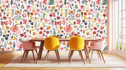 Artistic Floral Bloom wall mural Mural wallpaper mural - XWALLX