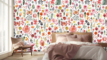 Artistic Floral Bloom wall mural Mural wall art - XWALLX