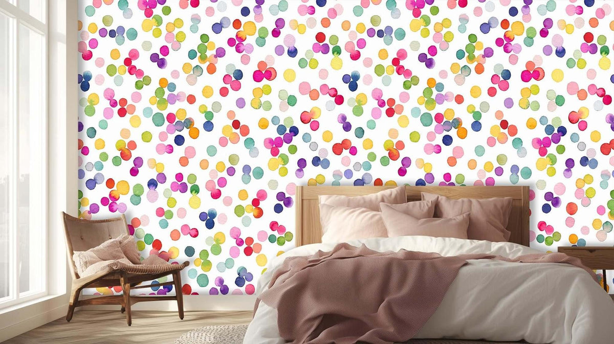 Vibrant Watercolor Confetti wall art - XWALLX