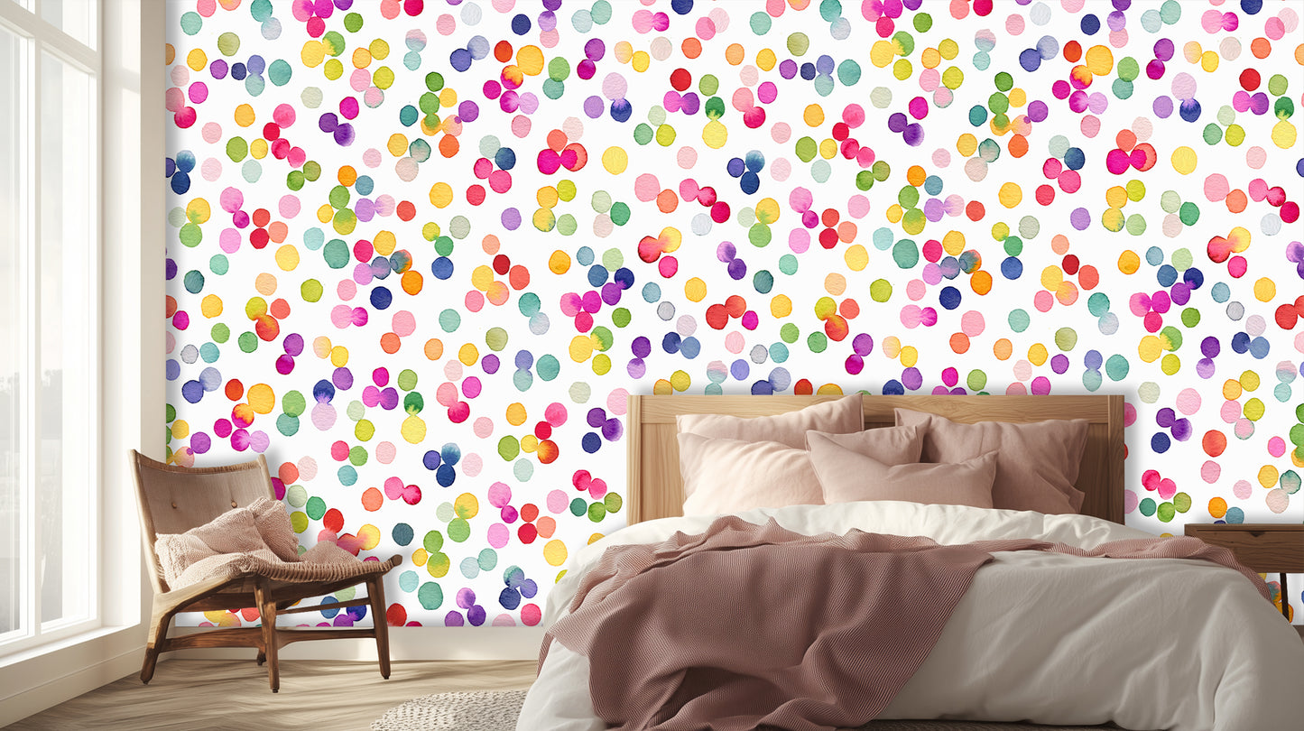 Vibrant Watercolor Confetti wall art - XWALLX