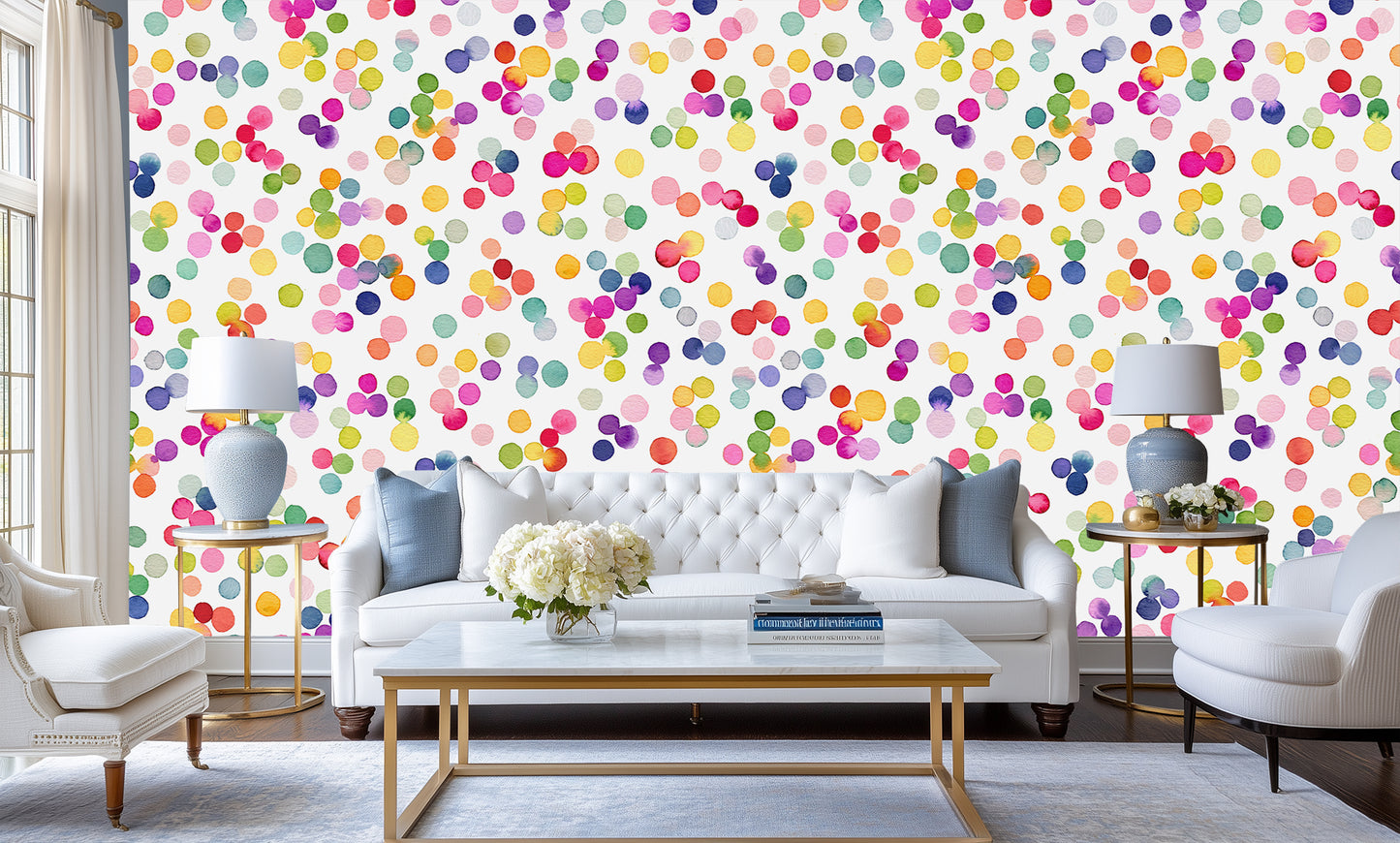 Vibrant Watercolor Confetti wall decor - XWALLX