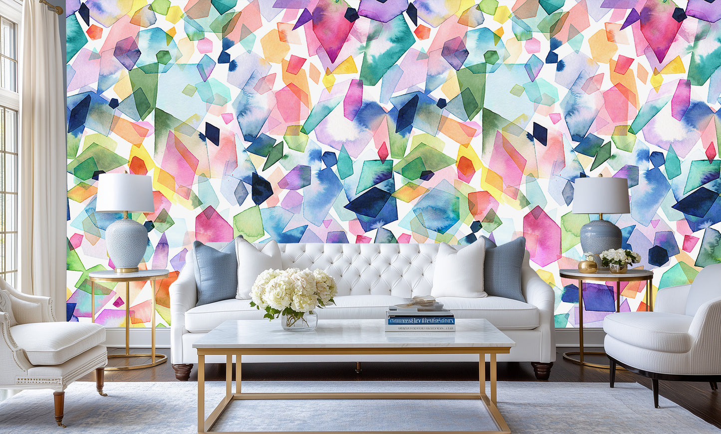 Vibrant Crystal Facets wall decor - XWALLX