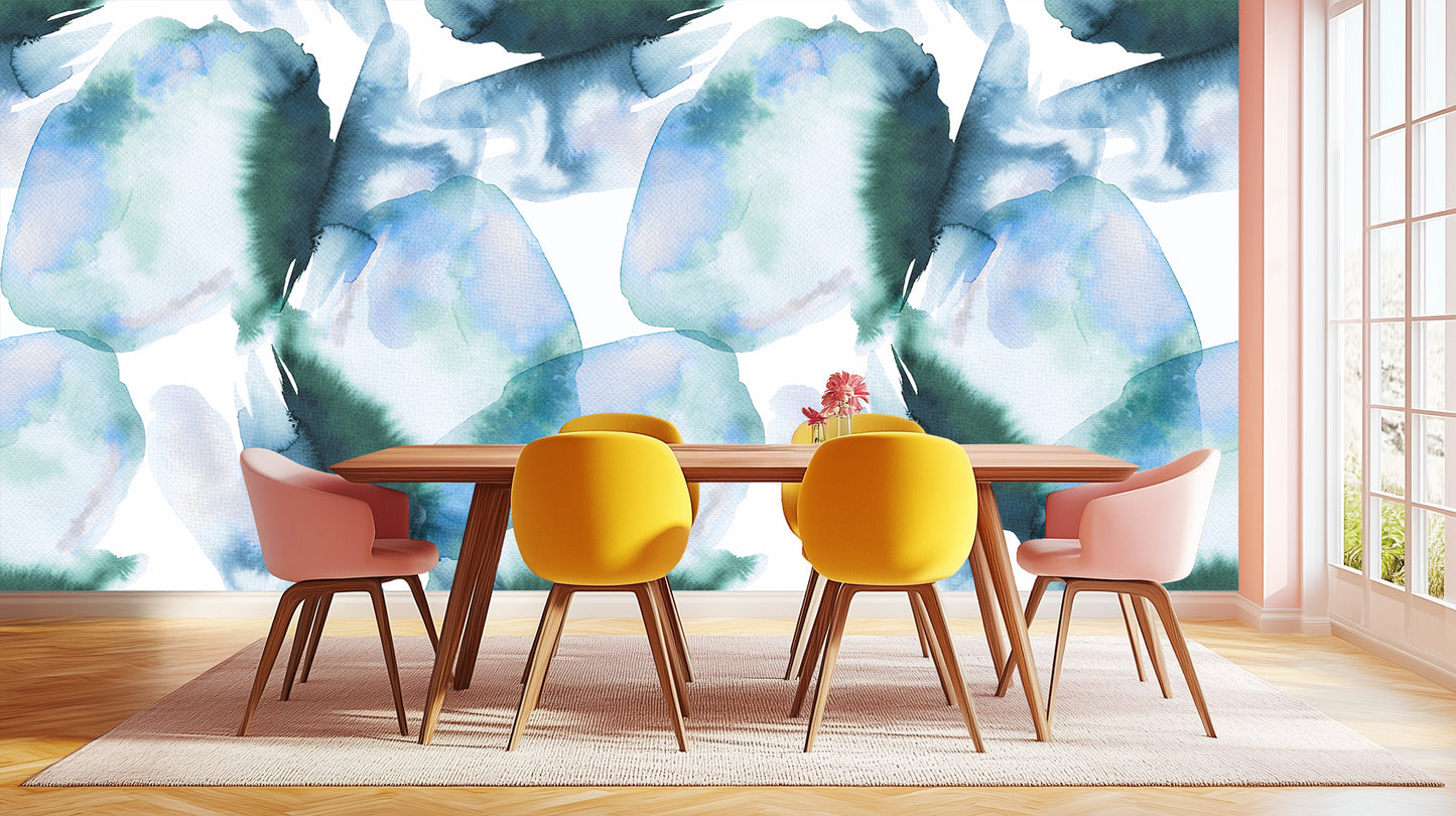 Delicate Watercolor Botanical wallpaper mural - XWALLX