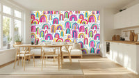 Vibrant Rainbow Drops wall mural Mural wall decor - XWALLX