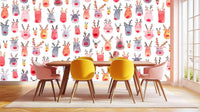 Watercolor Reindeer Art wallpaper mural - XWALLX