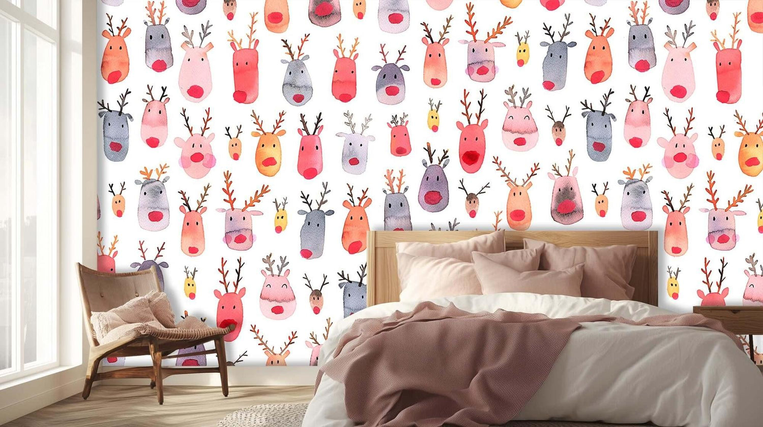 Watercolor Reindeer Art wall art - XWALLX
