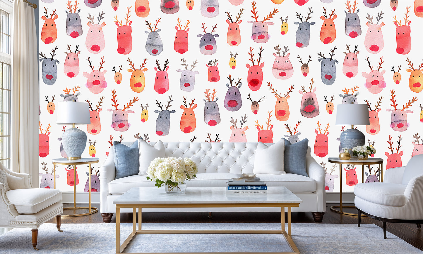 Watercolor Reindeer Art wall decor - XWALLX