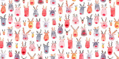 Watercolor Reindeer Art Wall Mural