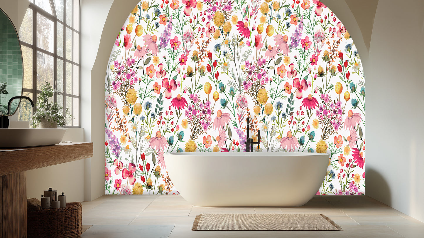 Vibrant Wildflower Arch wall mural - XWALLX
