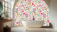 Vibrant yellow Wildflower Arch wall mural 