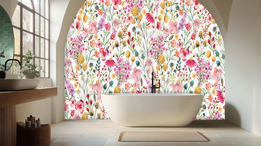 Vibrant Wildflower Arch wall mural - XWALLX