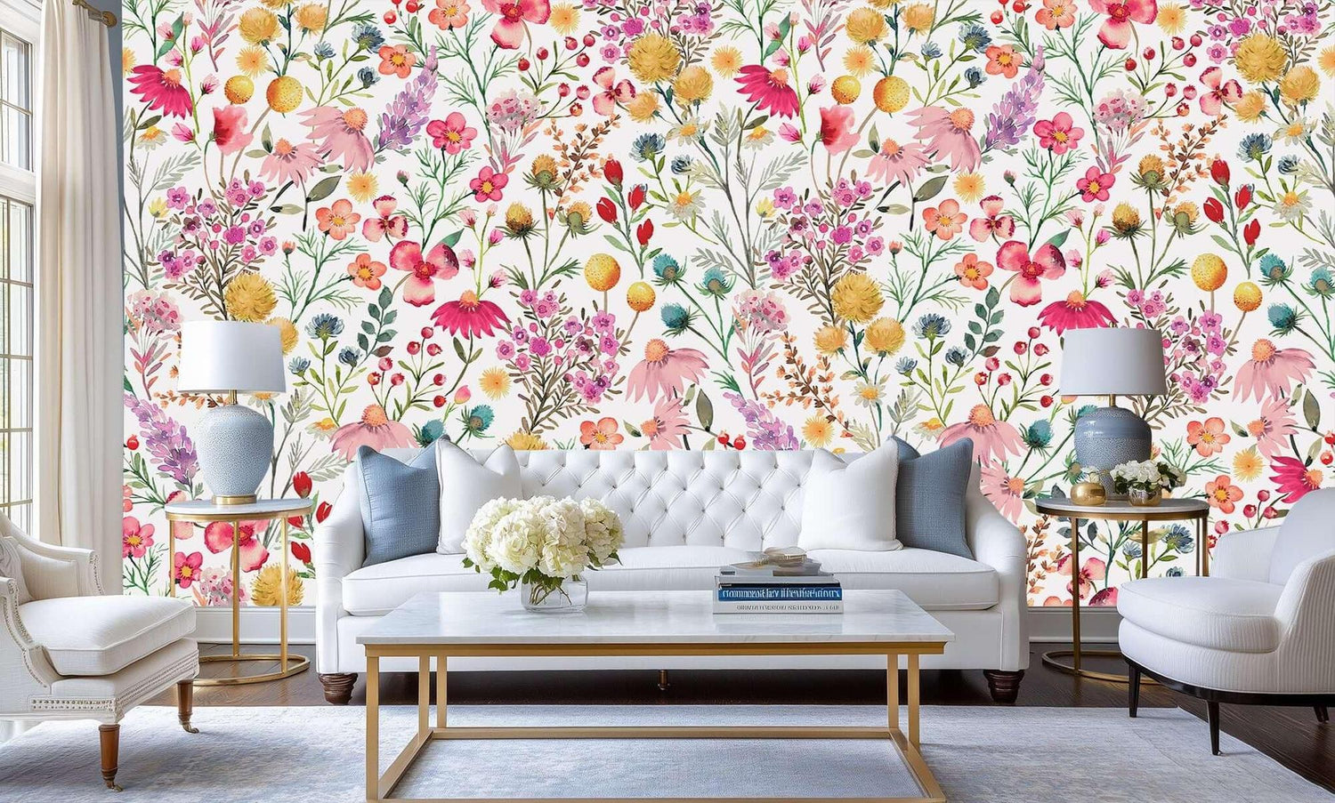 Vibrant Wildflower Arch wall decor - XWALLX