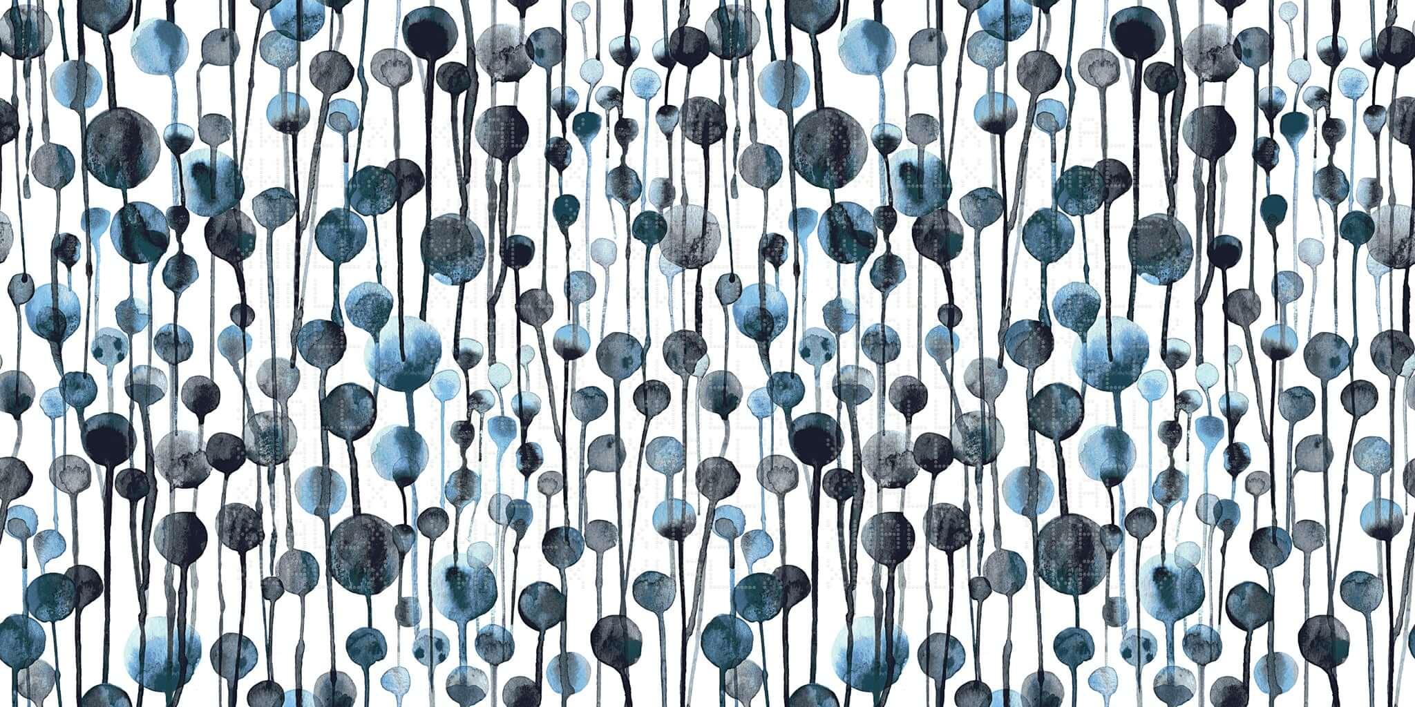 Abstract Watercolor Ovals Wall Mural