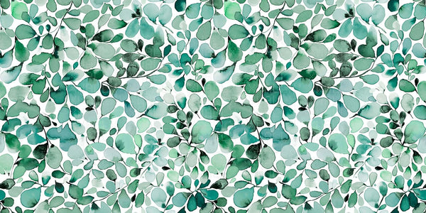 Aqua Botanik Yaprak Duvar Posteri - Sample