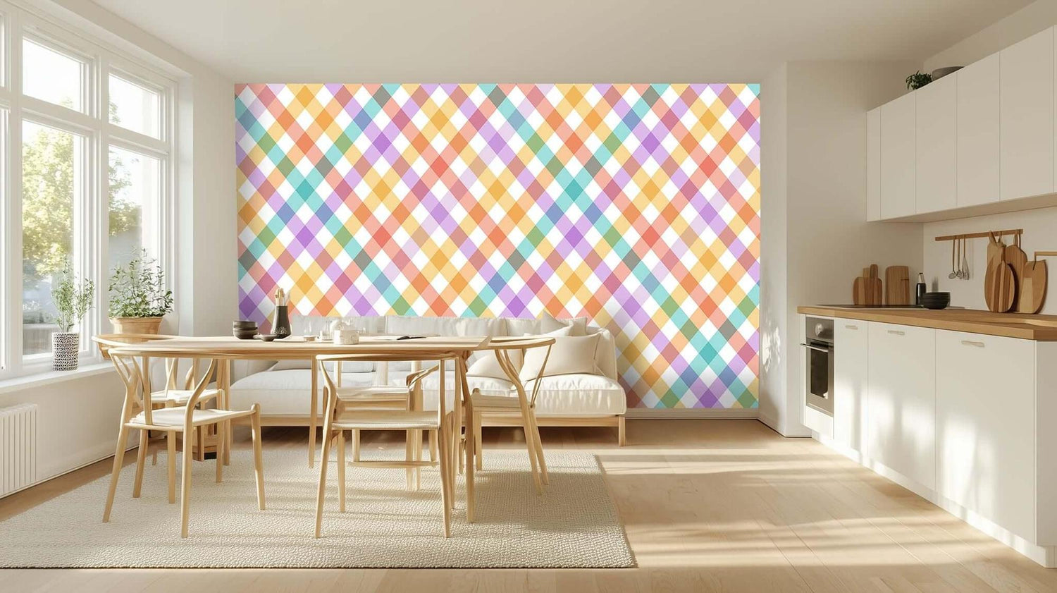 Vibrant Diamond Geometric wallpaper - XWALLX