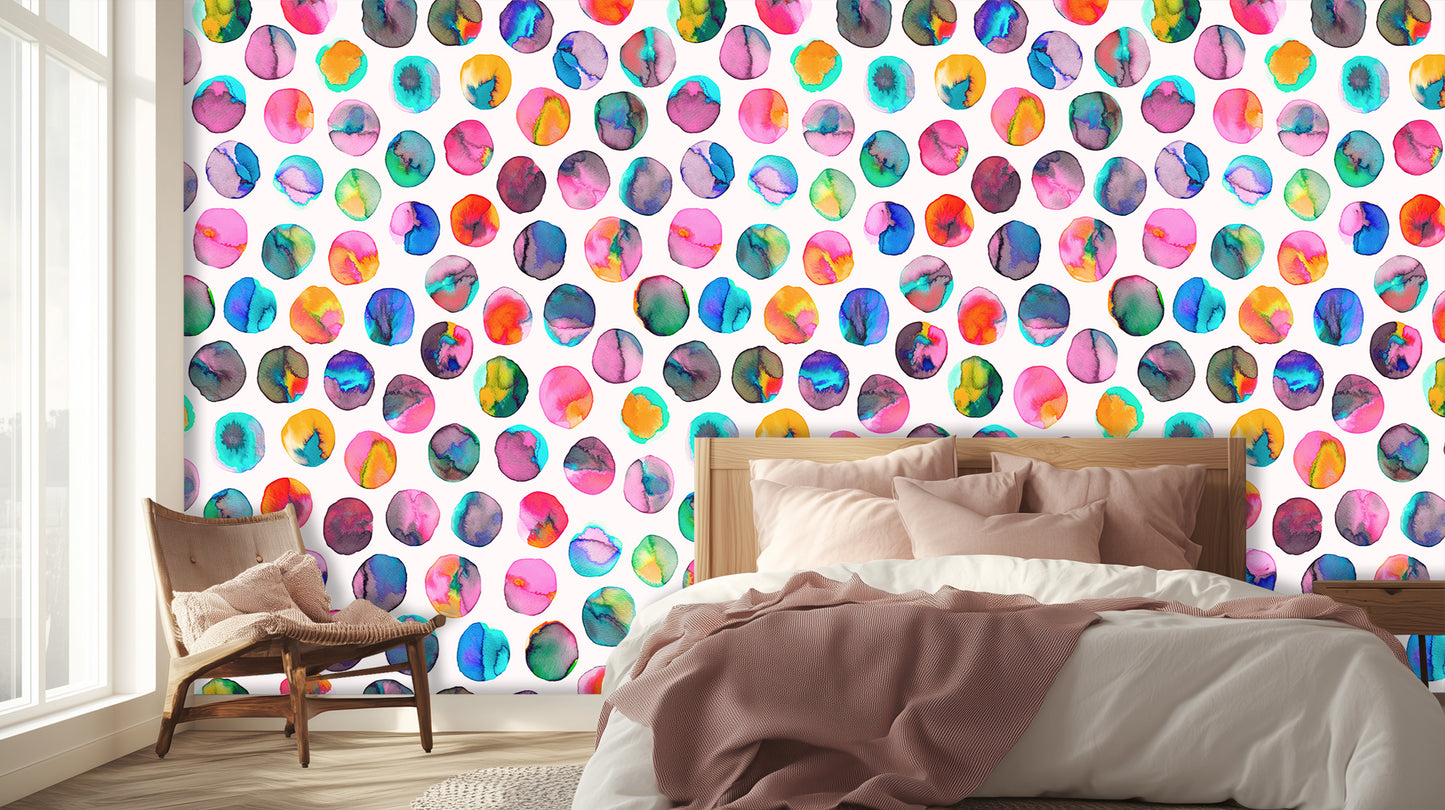 Vibrant Watercolor Ovals wall art - XWALLX