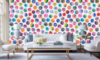 Vibrant Watercolor Ovals wall decor - XWALLX